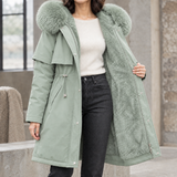 Agnes-Hope Hooded Coat - Bean Green