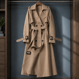 Ancelin-Grace Belted Overcoat - Brown