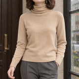 Arwen-Claire Wool Turtleneck Sweater - Camel