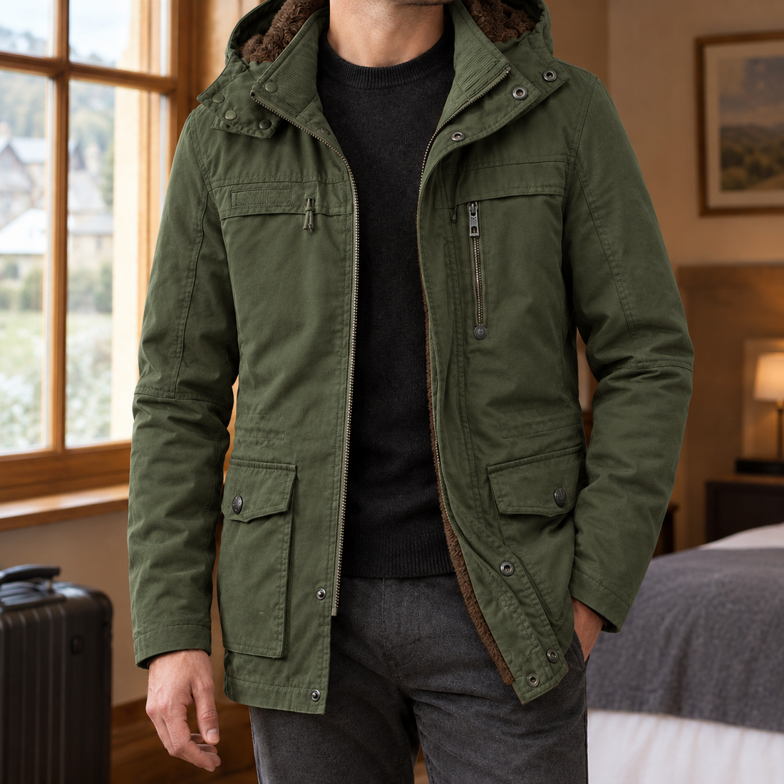 Oliver Utility Jacket - Army Green