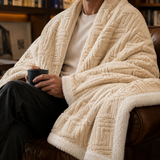 Yewdale Jacquard Throw - Warm Rice Apricot