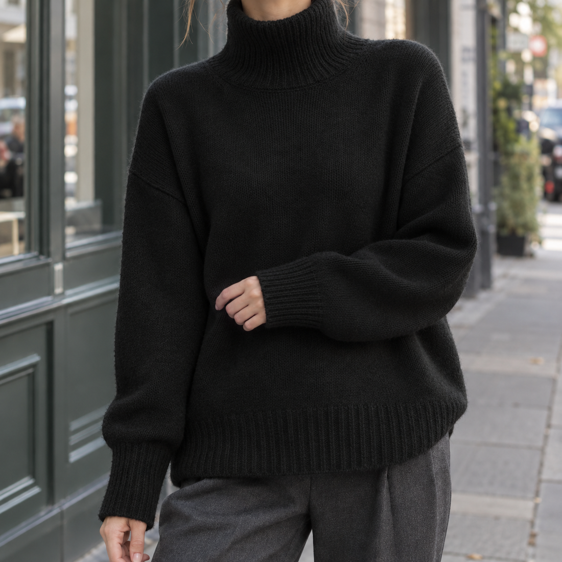 Sylvaine-Eve Turtleneck Sweater - Black