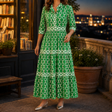 Alba Tiered Maxi Dress - Green