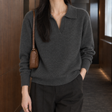 Briony-Hope Polo Sweater - Charcoal