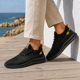 Santoro Knit Sneakers - Black/Yellow