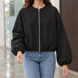 Crystal-Mae Balloon Sleeve Jacket - Black