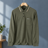 Florian Cotton Polo - Lapel Army Green