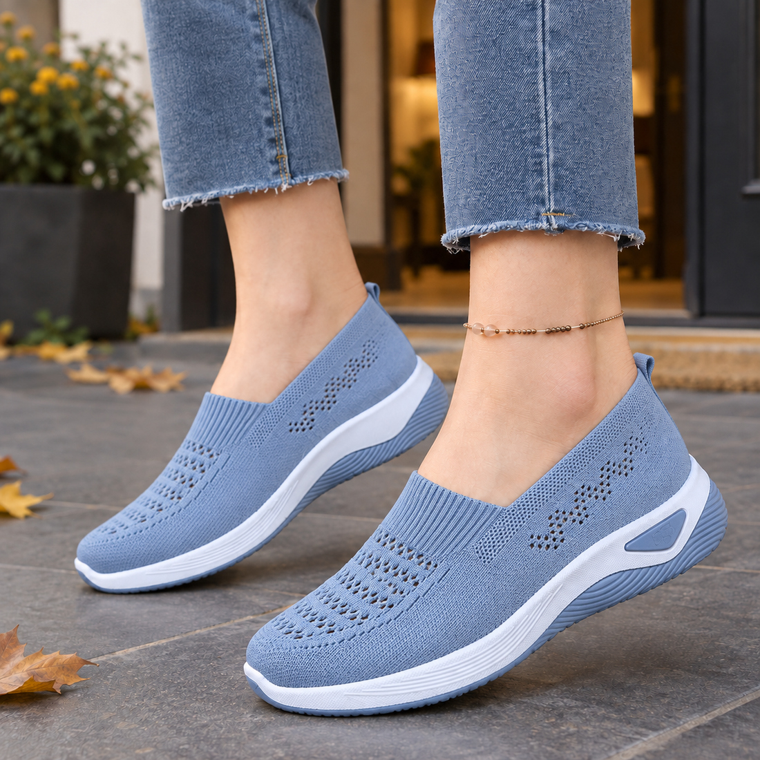 Crivelli-Lucca Slip-On Sneakers - Blue