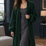 Isla-Grace Longline Cardigan - Dark Green