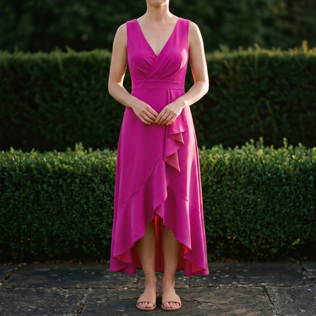 Willa Wrap Dress - Rose Red