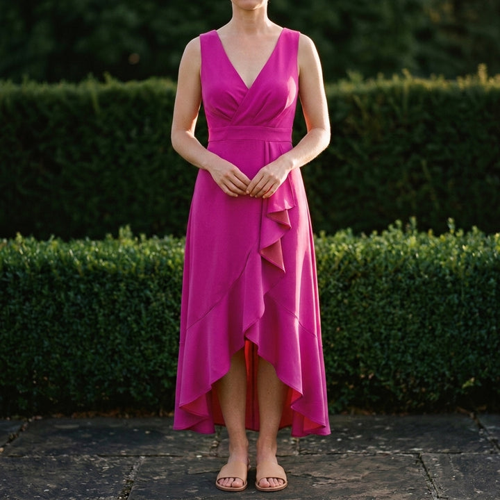 Willa Wrap Dress - Rose Red