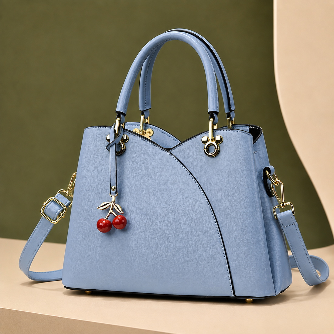 Vinci Cherry Handbag - Sininen