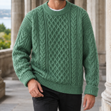Wyatt Cable Knit Sweater - Green