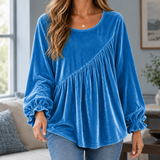 Juliet-Claire Asymmetric Top - Lake Blue