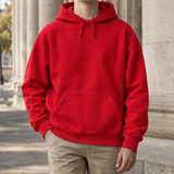 Mathias Drawstring Hoodie - Red