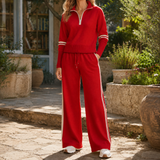 Alessia Wide Leg Set - Red