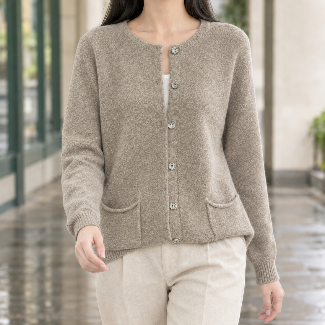 Carina-Mae Pocket Cardigan - Raw Camel
