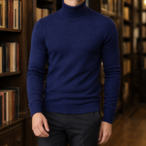 Knox Turtleneck Sweater - Navy Blue