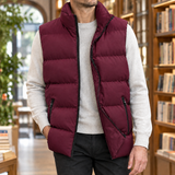 Herbert Puffer Vest - Wine Red