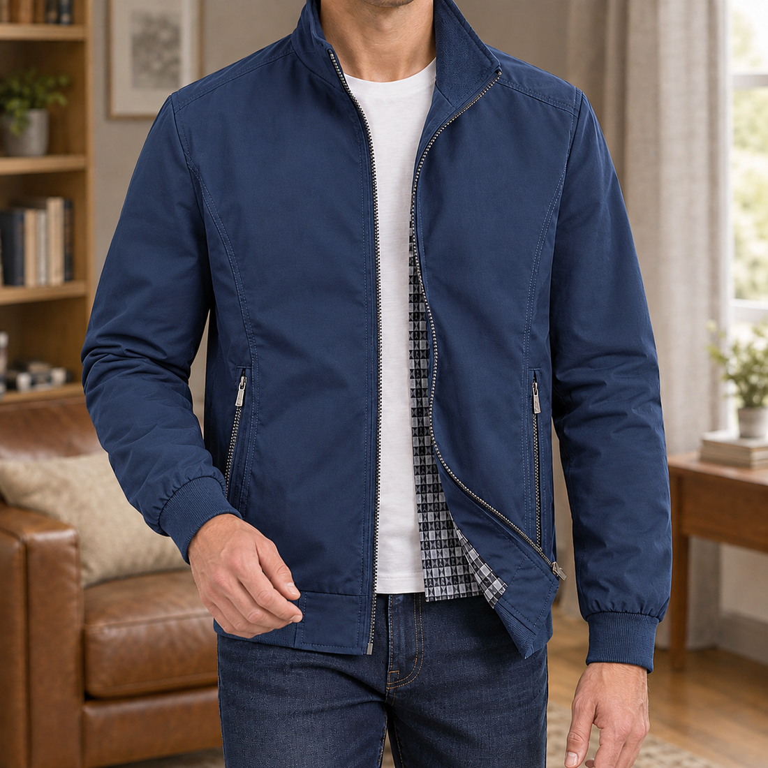 Knox Zip Jacket - Dark Blue