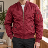 Warrick Bomber Jacket - Burgundy