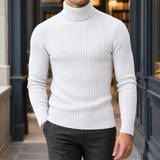 Dorian Cable Turtleneck - White