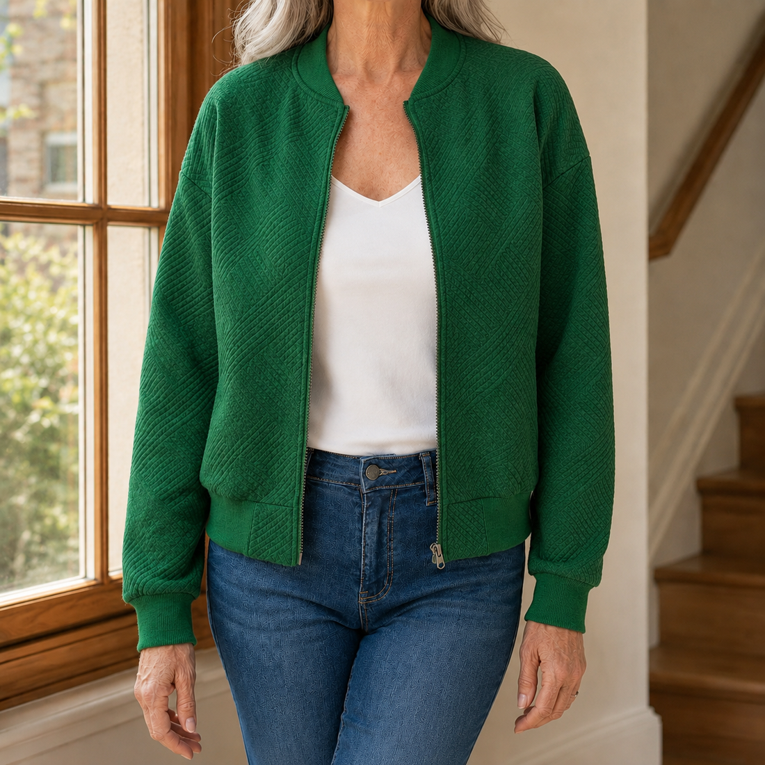 Estella Textured Jacket - Green