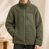 Knox Textured Zip Jacket - Military Green