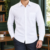 Burnaby Point Collar Shirt - Textured White