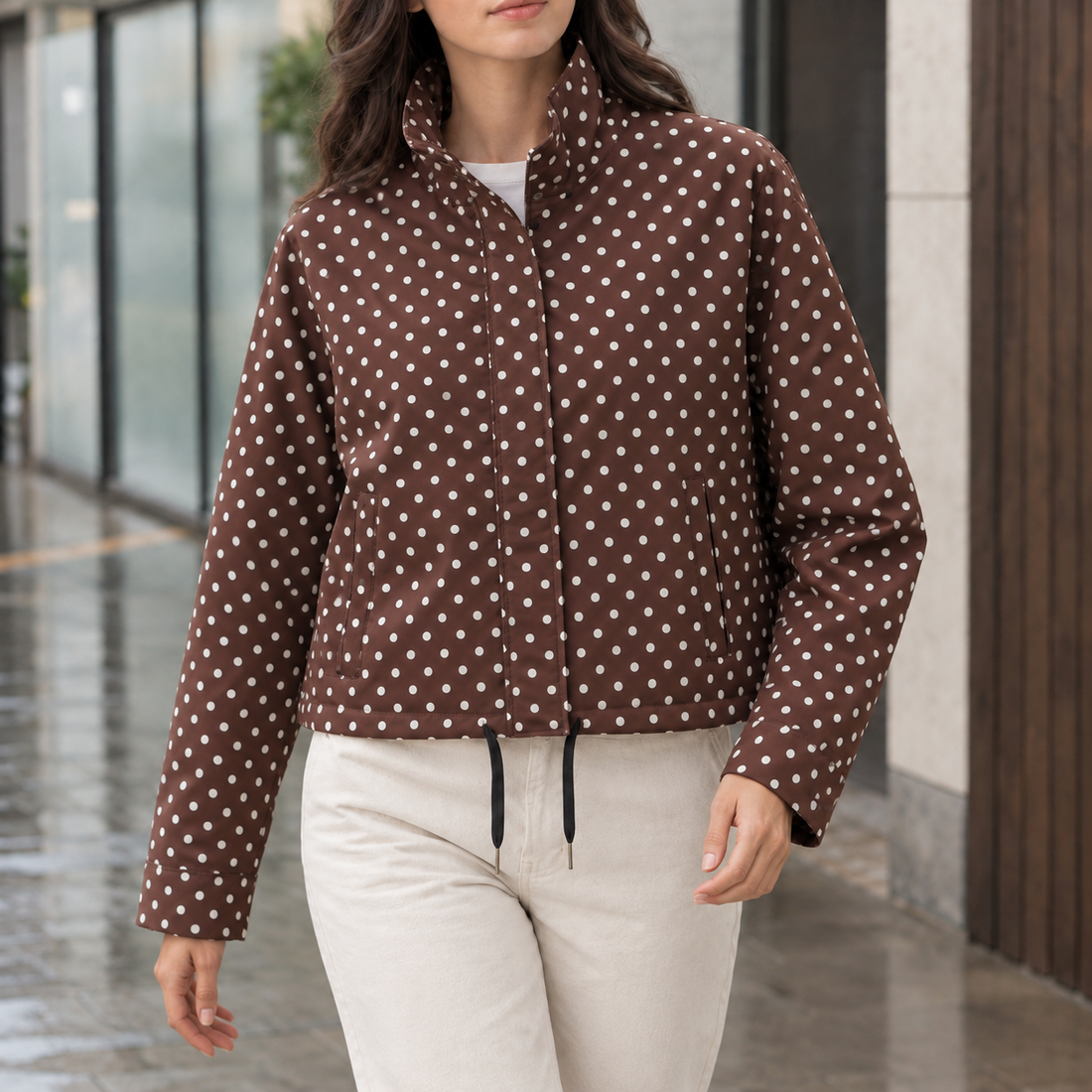 Rosemary-Jane Polka Dot Jacket - Brown