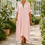 Bianca-Louise Contrast Maxi Dress - Pink