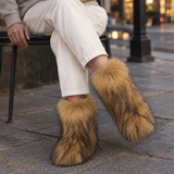 Romano-Vico Plush Boots - Brown