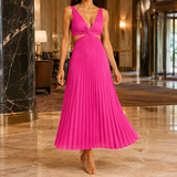 Clara-Jane Pleated Maxi Dress - Pink