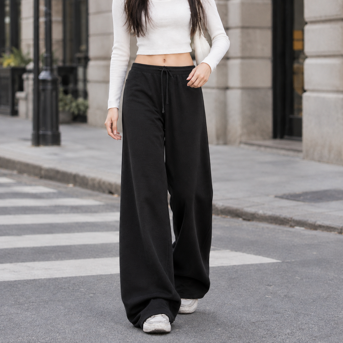 Joelle-Jane Wide Leg Pants - Black