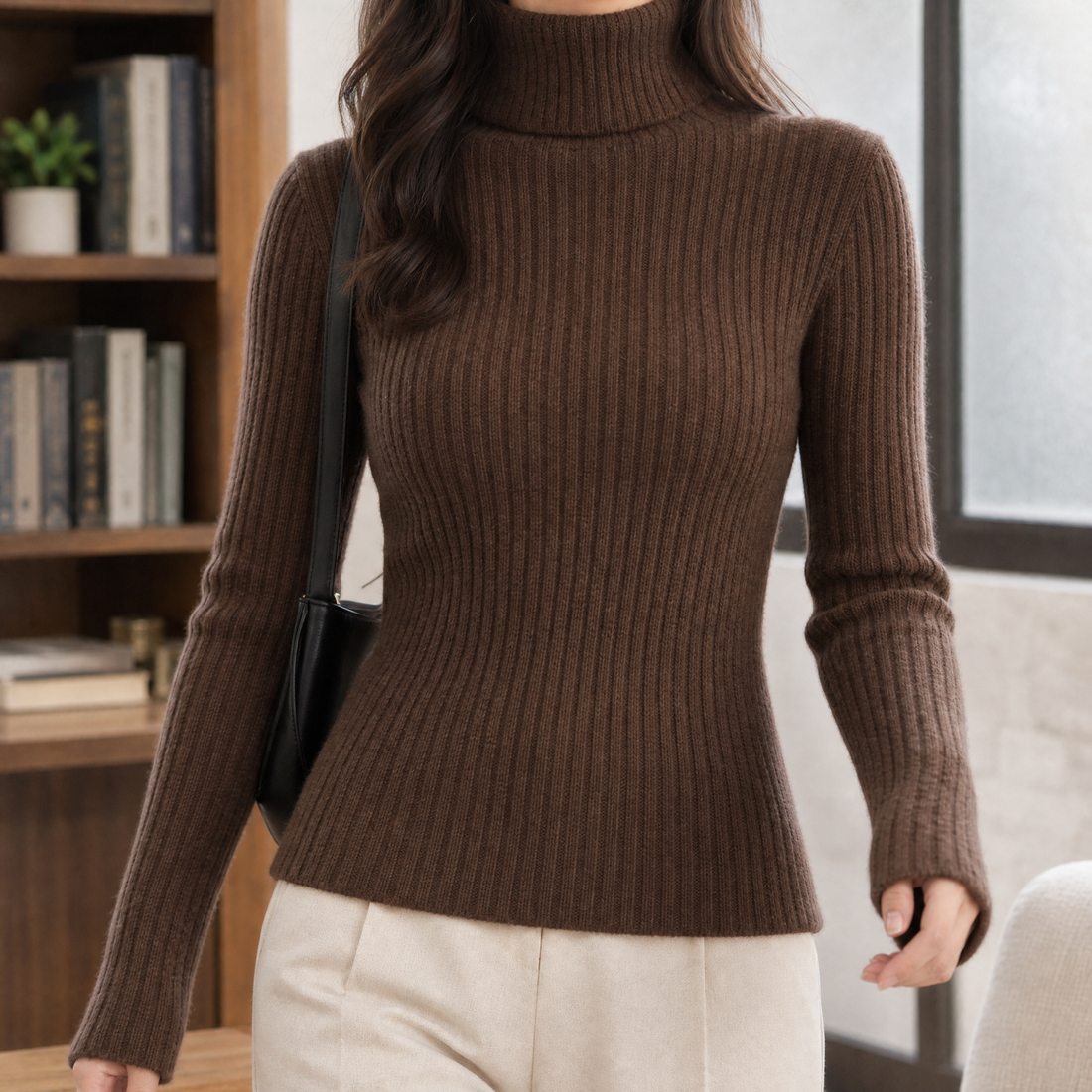 Juliet-Rae Ribbed Sweater - Dark Curry