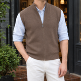 Pascal Ribbed Vest - Light Brown