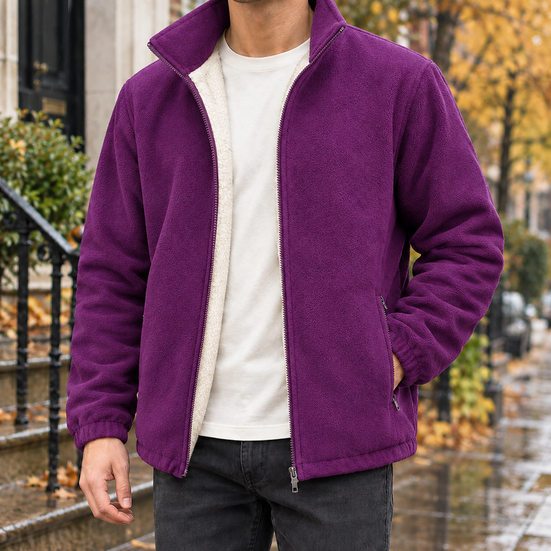 Florian Cashmere Jacket - Purple
