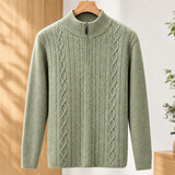 Austin Cable Knit Sweater - Light Green