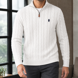 Freddie Cable Knit Sweater - White