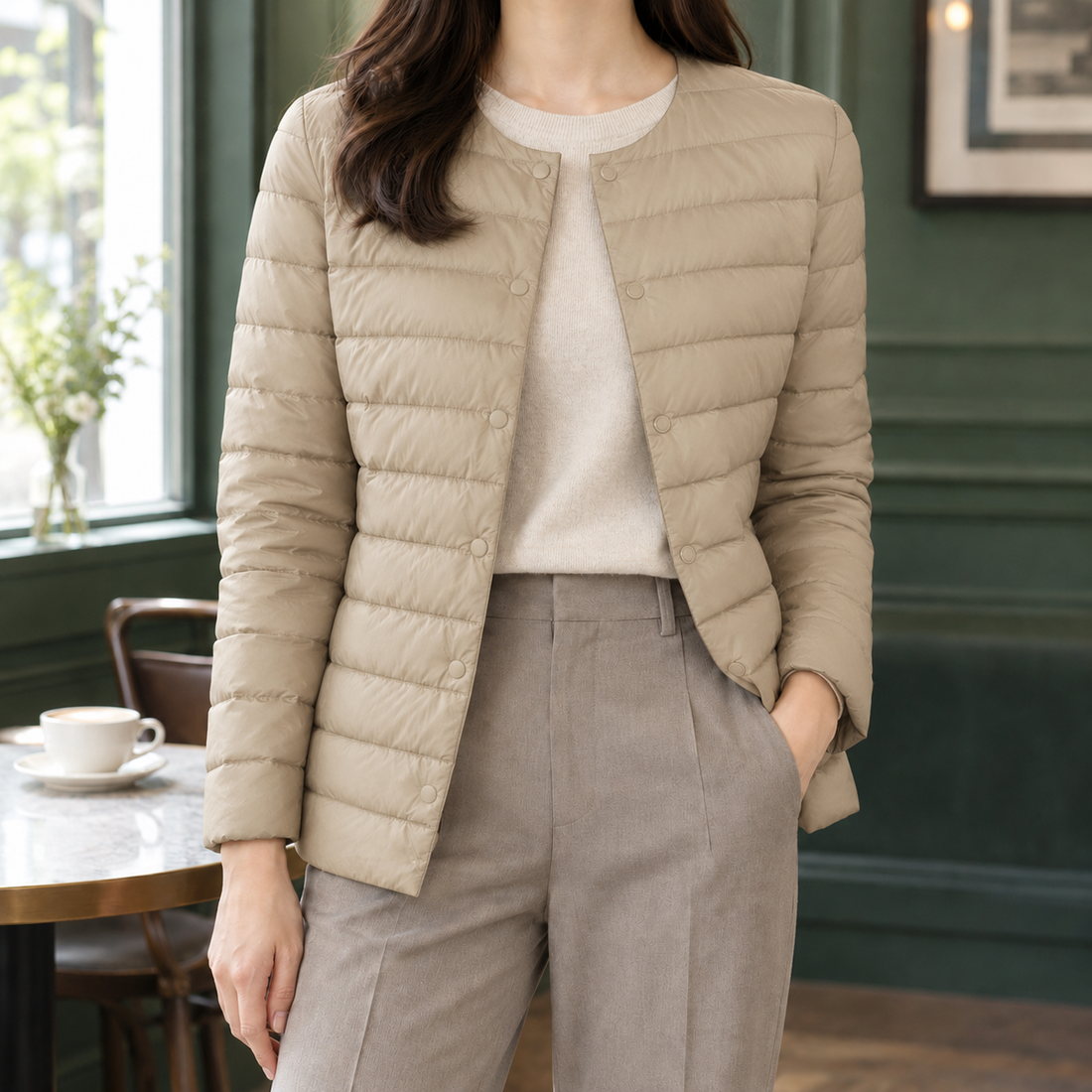 Amabel Quilted Jacket - Camel