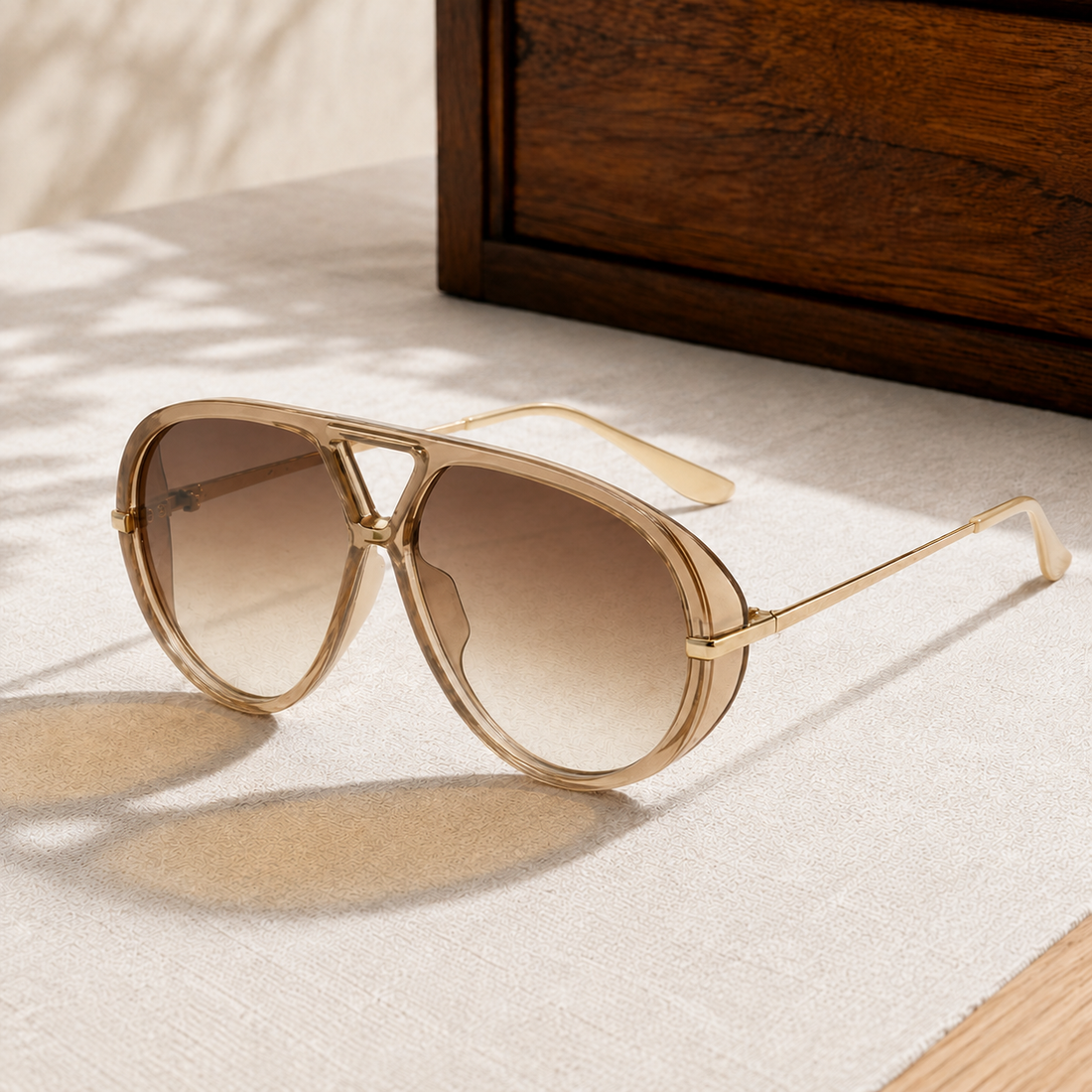 Ulric Retro Sunglasses - Cream