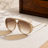 Ulric Retro Sunglasses - Cream
