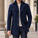 Pierrick Wool Coat - Navy