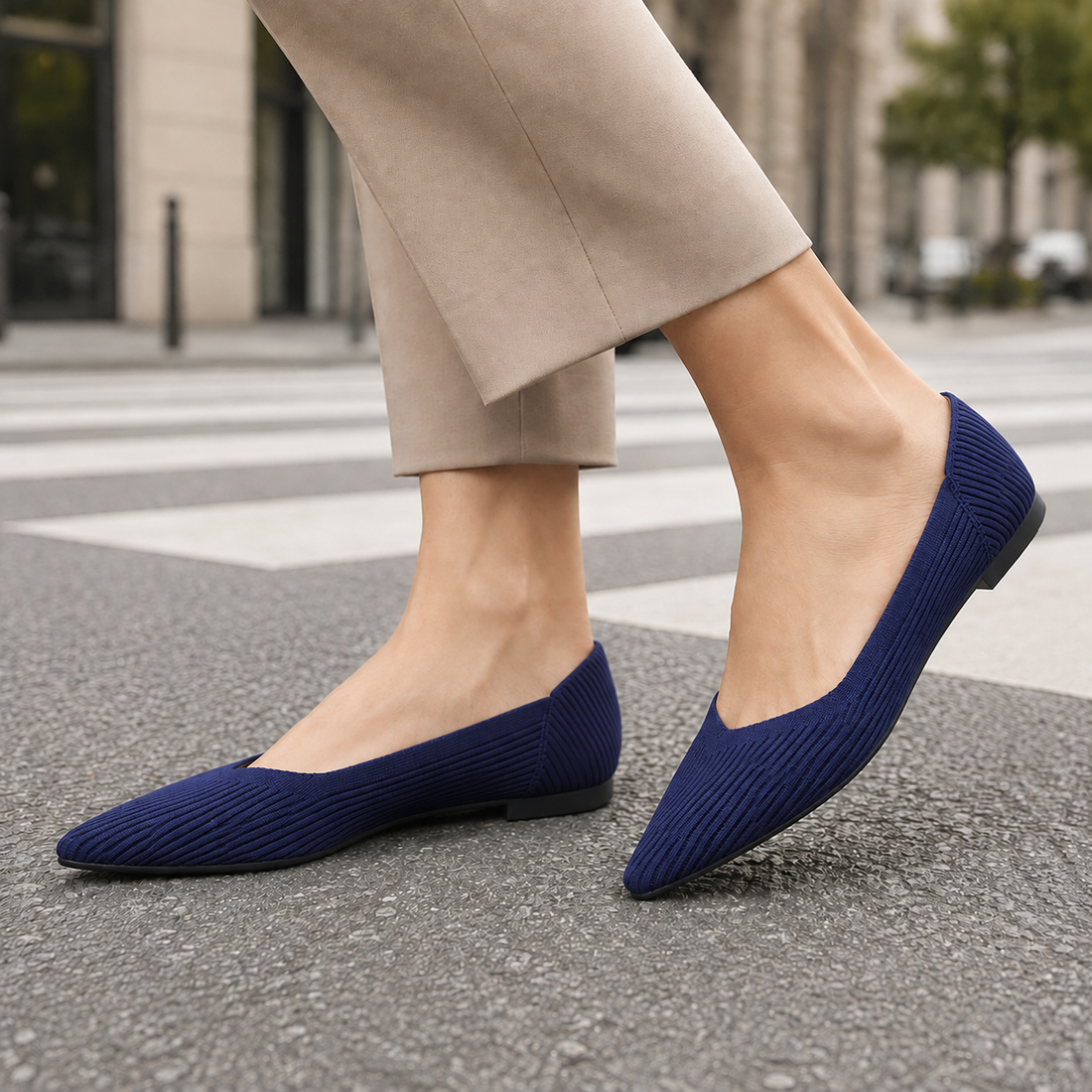Bolzano Ribbed Pumps - Sapphire Blue