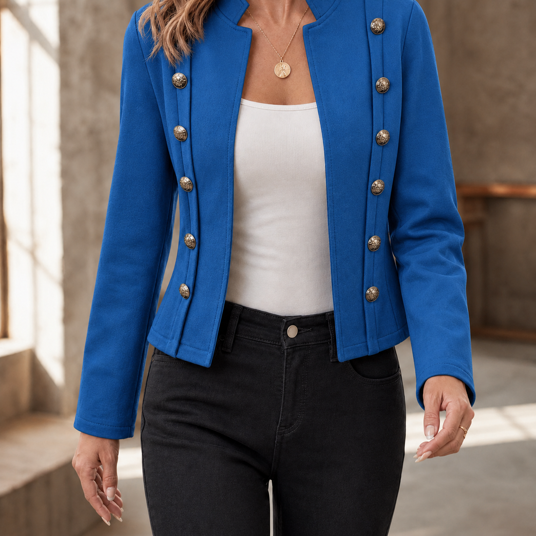 Magdalena-Elise Military Jacket - Blue