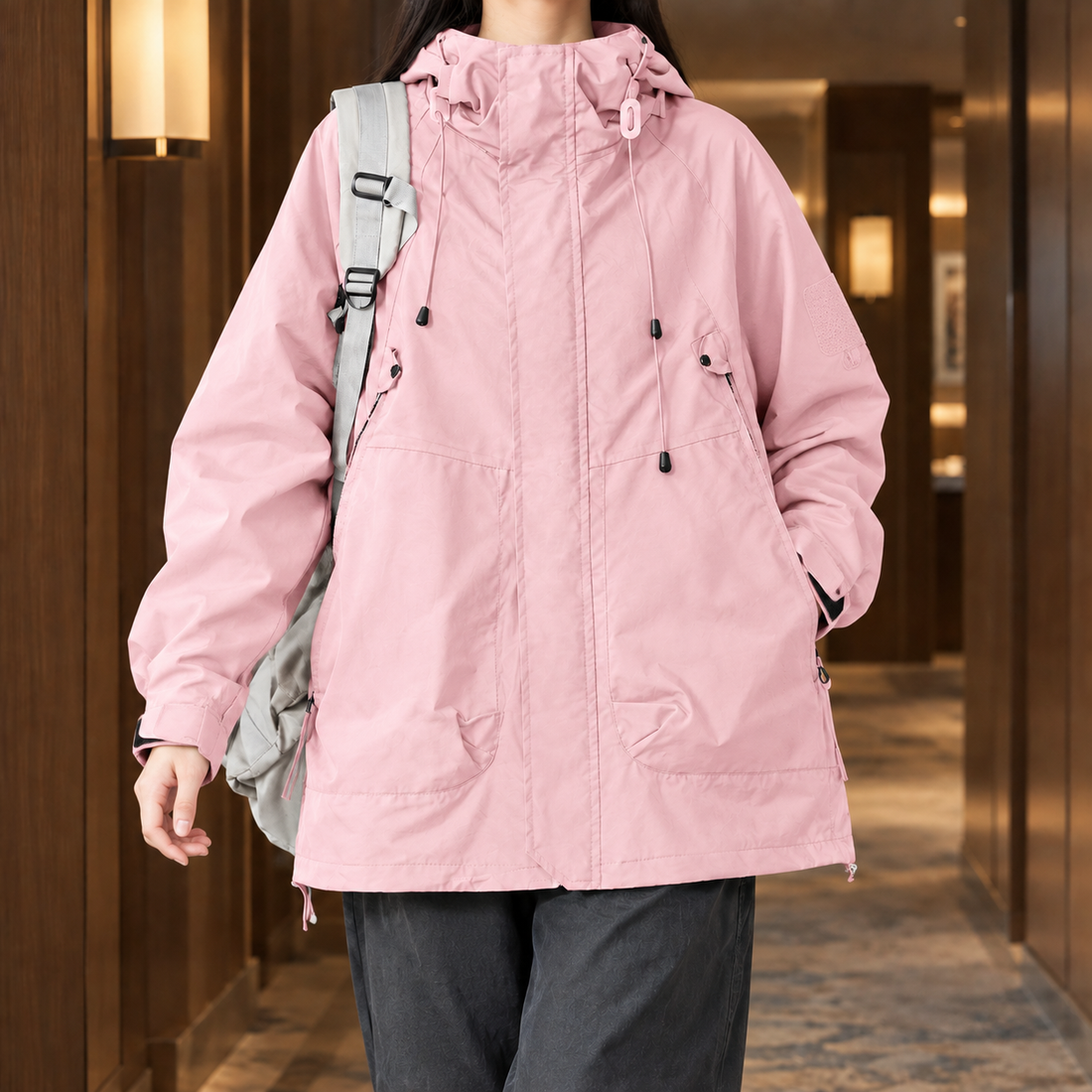 Ariane-Grace Hooded Jacket - Light Pink