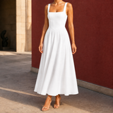 Winona-Rae Square Neck Dress - White