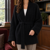 Michelle-Jade Belted Cardigan - Black