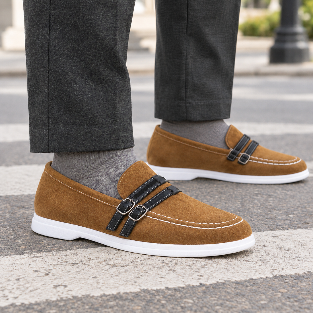 Carrera-Como Suede Loafers - Tan