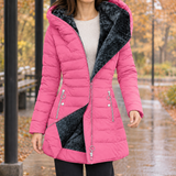 Gemma-Pearl Plush Lined Puffer Jacket - Pink